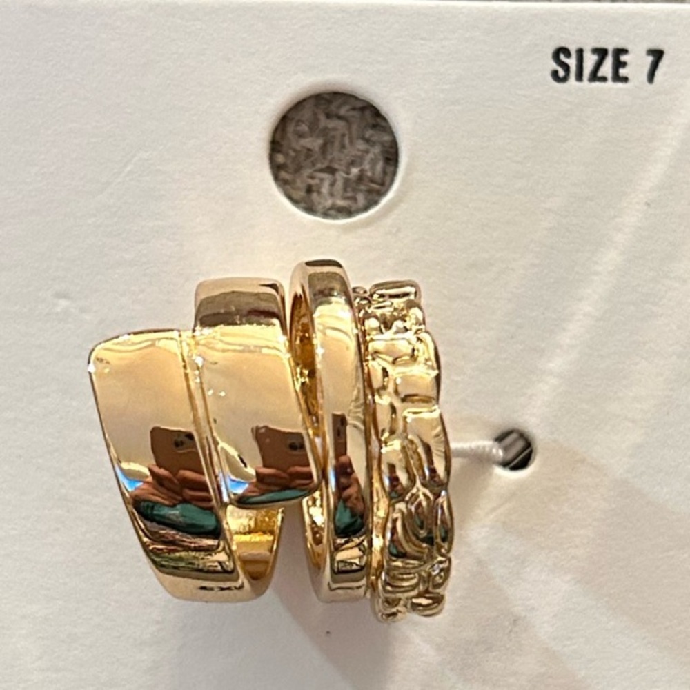 3 peice stack gold express rings size 7 #45